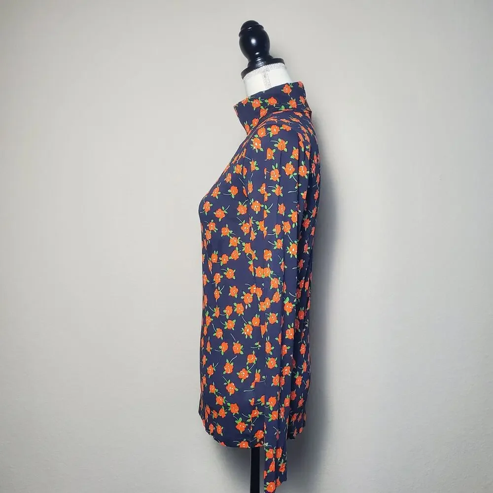 J.Crew Floral Turtleneck Top Medium NWT